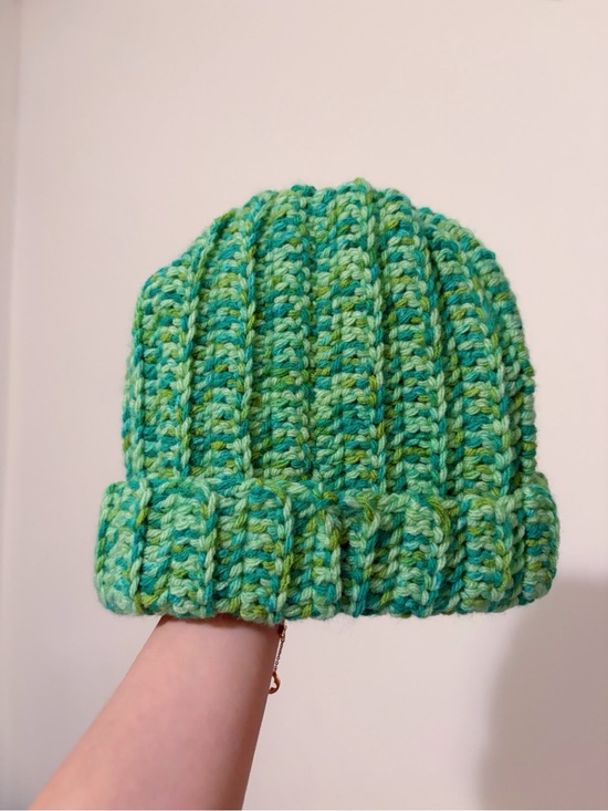 Handmade Accessories - 🎀3/$25🎀 Handmade Chunky Crochet Beanie - Green Multitone